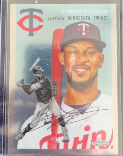 2023 Topps Chrome Platinum Anniversary #222 Byron Buxton Minnesota Twins — front