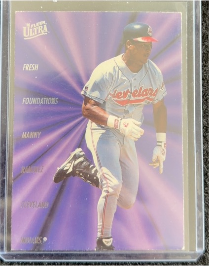 1996 Fleer Ultra #9 Manny Ramirez Fresh Foundations — front