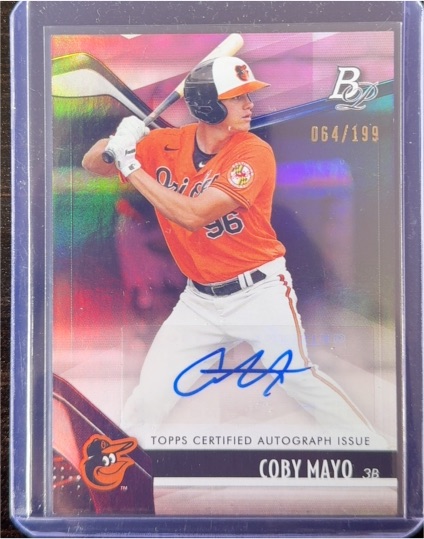2021 Bowman Platinum Top Prospects #TOP-81 Coby Mayo — front