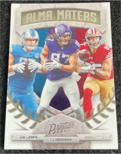2024 Panini Prestige #9 Alma Maters Sam LaPorta / T.J. Hockenson / George Kittle — front