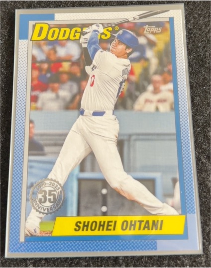 2025 Topps Series 1 #T90-100 Shohei Ohtani Los Angeles Dodgers 35th Anniversary — front