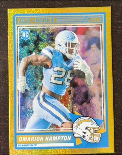 2025 Panini Score #37 Omarion Hampton — front