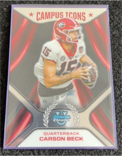 2024 Bowman Chrome University #CI-1 Carson Beck Campus Icons — front