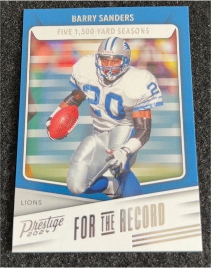 2024 Panini Prestige #FR-BS Barry Sanders For the Record — front