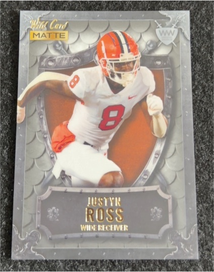 2022 Wild Card Matte #WW-28 Justyn Ross — front