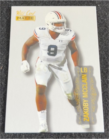 2022 Wild Card Matte #MB-140 Zakoby McClain — front