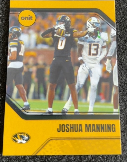 2025 Onit Missouri Tigers Football #B-32 Joshua Manning — front