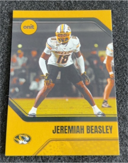 2025 Onit Missouri Tigers #B-30 Jeremiah Beasley — front
