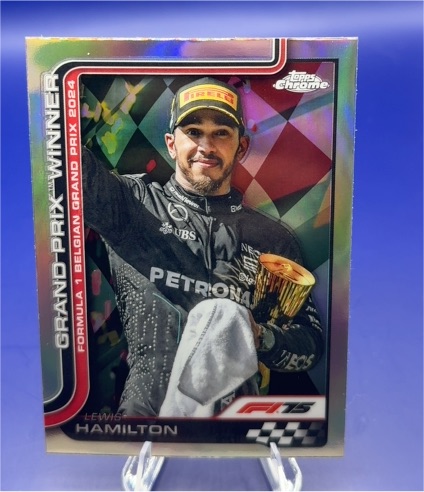2025 Topps Chrome Formula 1 #106 Lewis Hamilton Grand Prix Winner Belgian — front