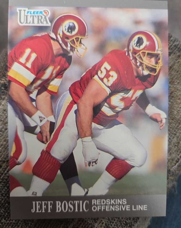 1991 Fleer Ultra #268 Jeff Bostic Washington Redskins — front