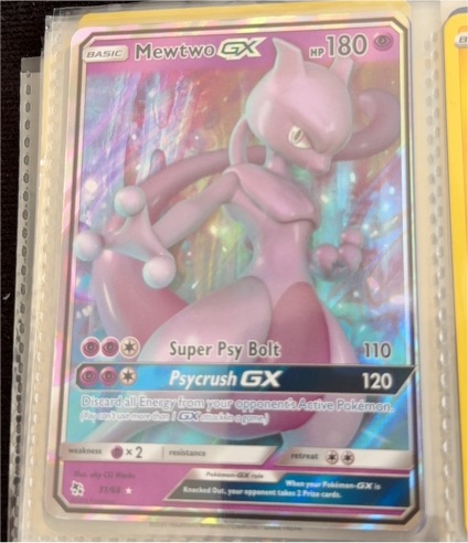 2019 Pokémon Hidden Fates #31 Mewtwo GX — front