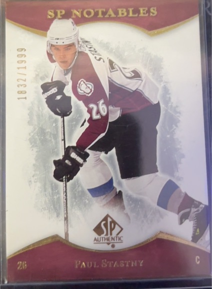 2007-08 Upper Deck SP Authentic #145 Paul Stastny SP Notables /1999 — front