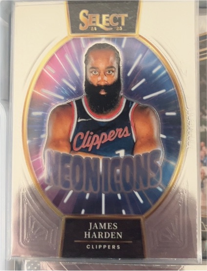 2024-25 Panini Select #1 James Harden Neon Icons — front
