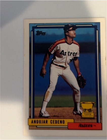 1992 Topps #288 Andujar Cedeno Houston Astros — front