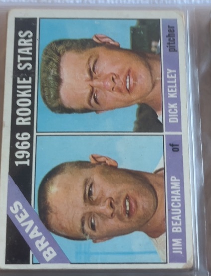 1966 Topps #84 Braves Rookie Stars Jim Beauchamp, Dick Kelley — front