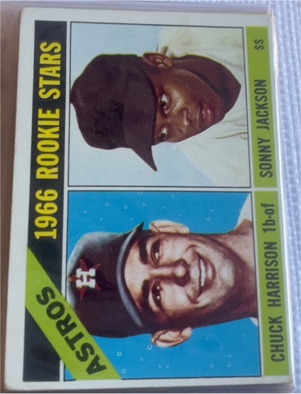 1966 Topps #244 Astros Rookie Stars Chuck Harrison Sonny Jackson — front