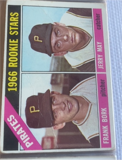 1966 Topps #123 Pirates Rookie Stars Frank Bork Jerry May — front