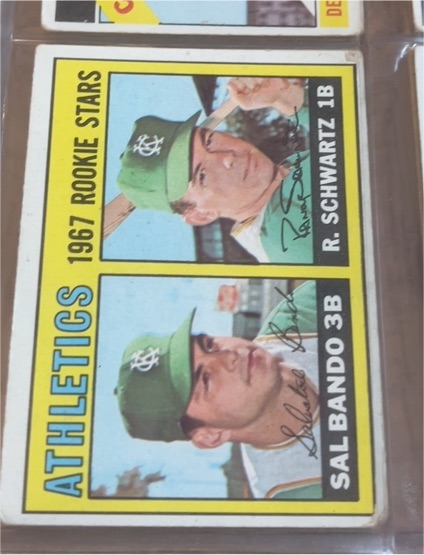 1967 Topps #33 Rookie Stars Sal Bando / Randy Schwartz — front