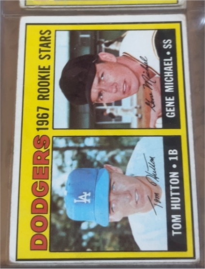 1967 Topps #428 Dodgers Rookie Stars Tom Hutton / Gene Michael — front