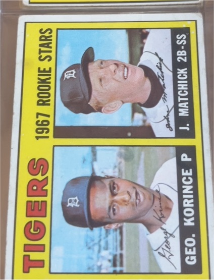 1967 Topps #72 Tigers Rookie Stars George Korince & John Matchick — front