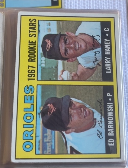 1967 Topps #507 Orioles Rookie Stars Ed Barnowski & Larry Haney — front