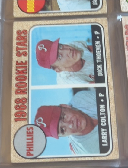 1968 Topps #348 Larry Colton, Dick Thoenen Phillies Rookie Stars — front