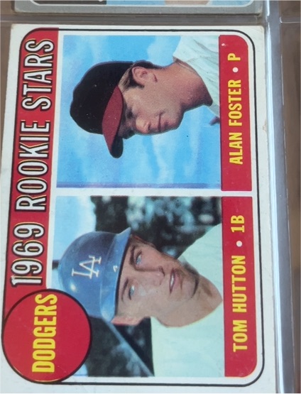 1969 Topps #266 Dodgers Rookie Stars Tom Hutton Alan Foster — front