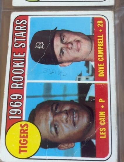 1969 Topps #324 Tigers 1969 Rookie Stars Les Cain / Dave Campbell — front