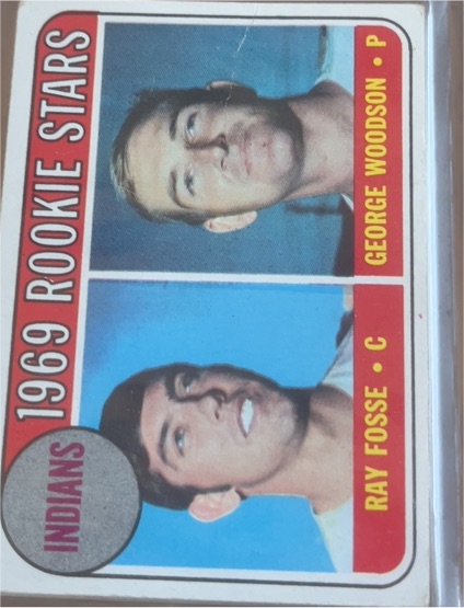 1969 Topps #244 Indians 1969 Rookie Stars Ray Fosse / George Woodson — front