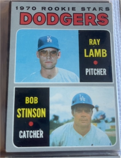 1970 Topps #131 Dodgers Rookie Stars Ray Lamb Bob Stinson — front