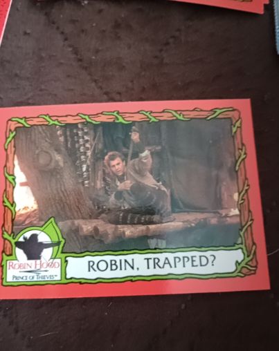 1991 Topps Robin Hood Prince of Thieves #40 Robin, Trapped? — front