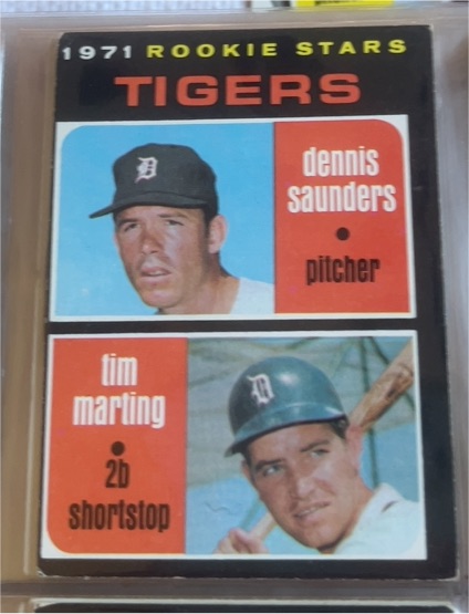 1971 Topps #423 Dennis Saunders / Tim Marting — front