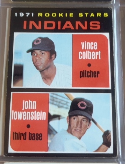1971 Topps #231 Rookie Stars Vince Colbert / John Lowenstein Cleveland Indians — front