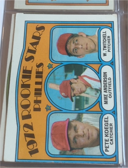 1972 Topps #14 Phillies Rookie Stars Pete Koegel Mike Anderson Wayne Twitchell — front