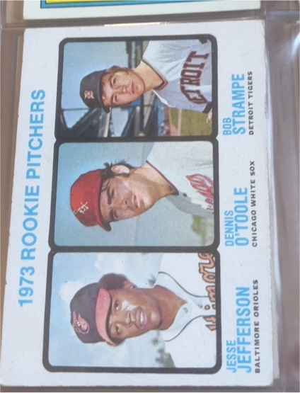 1973 Topps #604 Rookie Pitchers Jesse Jefferson Dennis O'Toole Bob Strampe — front