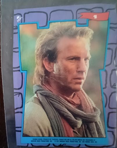 1991 Topps Robin Hood Prince of Thieves #1 Kevin Costner — front