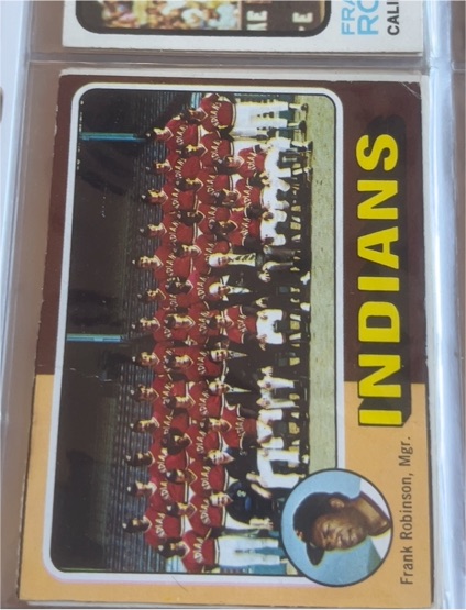 1975 Topps #331 Cleveland Indians Team Checklist Frank Robinson — front