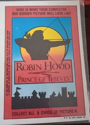 1991 Topps Robin Hood Prince of Thieves #1 Title Card — front