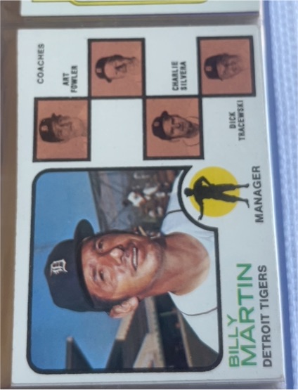 1973 Topps #323 Billy Martin Detroit Tigers Manager — front