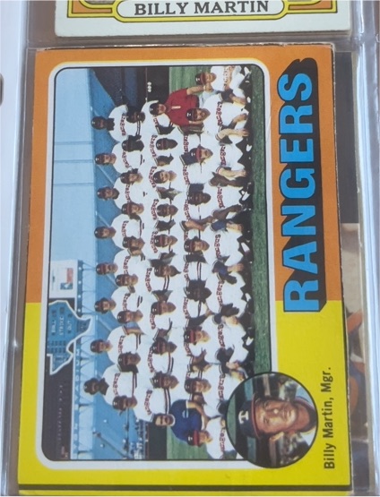 1975 Topps #511 Texas Rangers Team Card Billy Martin — front