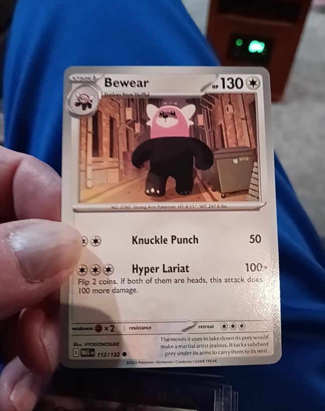 2025 Pokemon ME01 #112 Bewear — front