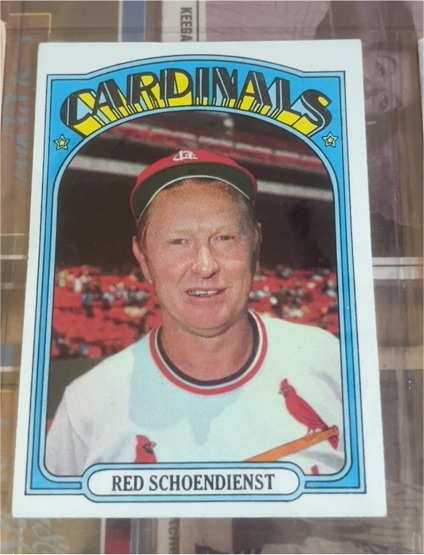 1972 Topps #67 Red Schoendienst — front