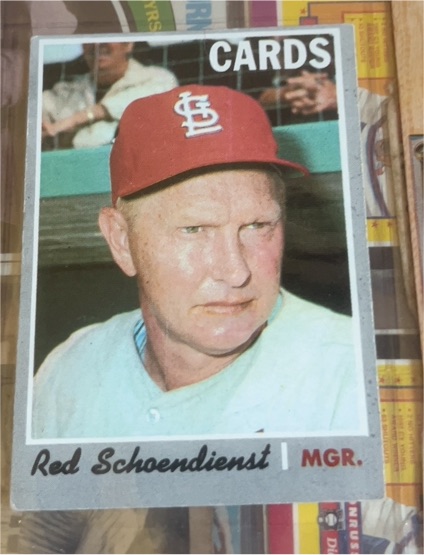 1970 Topps #346 Red Schoendienst — front