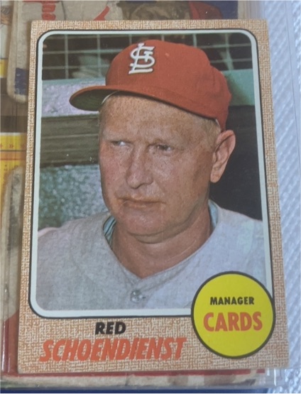 1968 Topps #294 Red Schoendienst — front