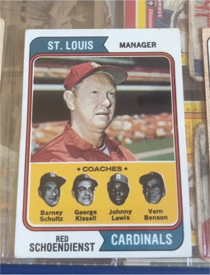 1974 Topps #236 Red Schoendienst — front