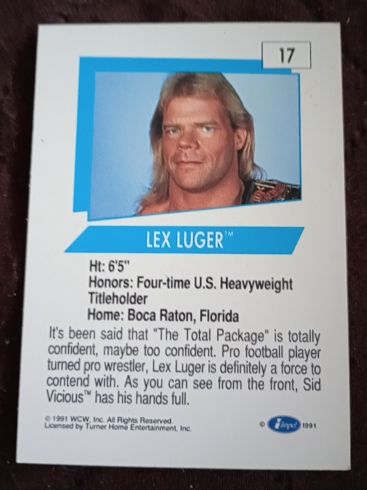 1991 Impel WCW #17 Lex Luger — front