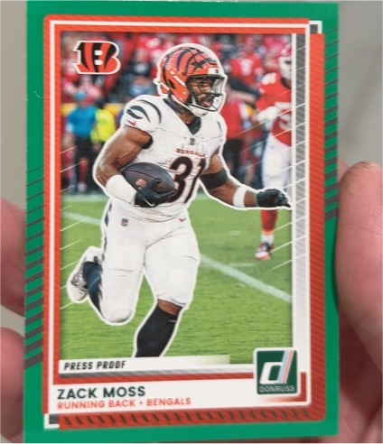 2025 Donruss #123 Zack Moss — front