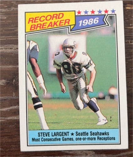 1987 Topps #5 Steve Largent Record Breaker — front