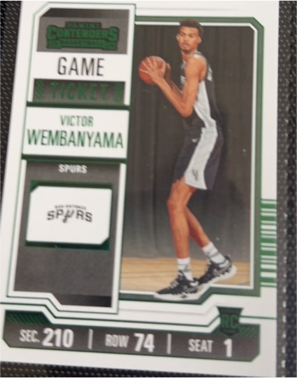 2023-24 Panini Contenders #11 Victor Wembanyama Rookie Season Ticket — front