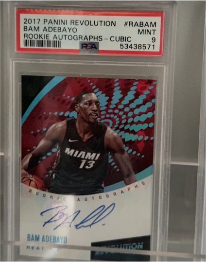 2017 Panini Revolution #RA-BAM Bam Adebayo Rookie Autographs Cubic — front